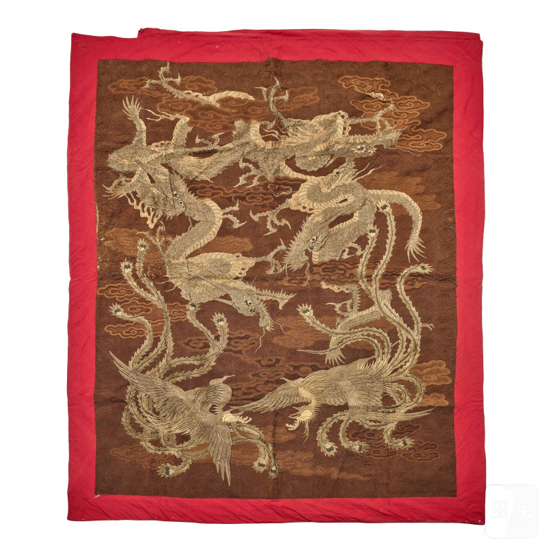 明治時代 綉屏三件 | THREE EMBROIDERED TEXTILE PANELS - 图5